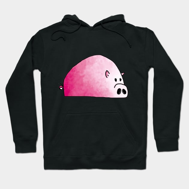 cute pink pig Hoodie by MerryDee